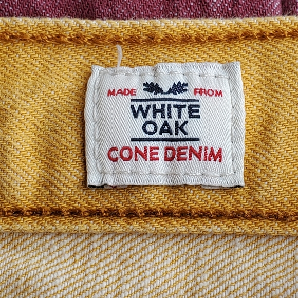 Levis 501 Mens 42x30 Jeans Button Fly Yellow Gold, White Oak Cone Denim Cotton. - Picture 8 of 14